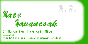mate havancsak business card